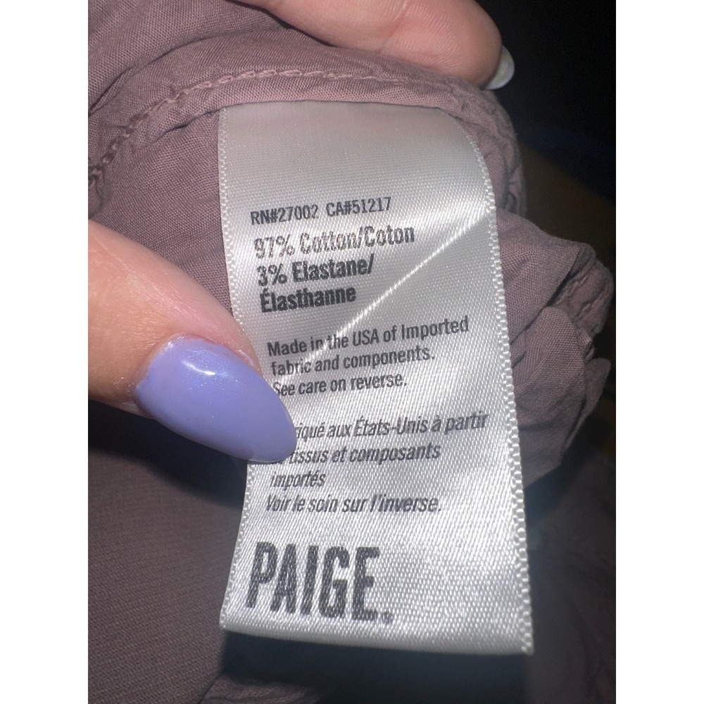PAIGE | Women's Faded Mauve Pink Corduroy Hoxton Skinny Mid Rise Jeans, Size 27 - Picture 6 of 7